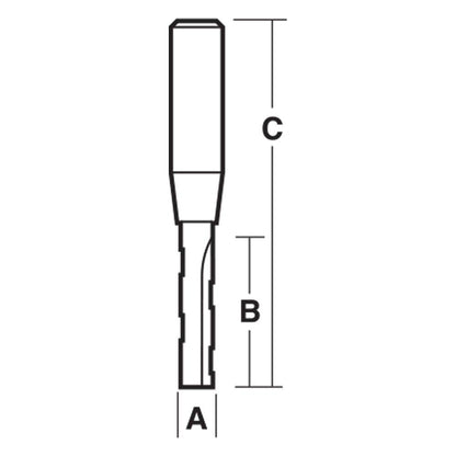 CARBITOOL Router Bit Carbide Insert Slot Mortise 8mm-Diameter 1 2inch -Shank TSM 1408 M