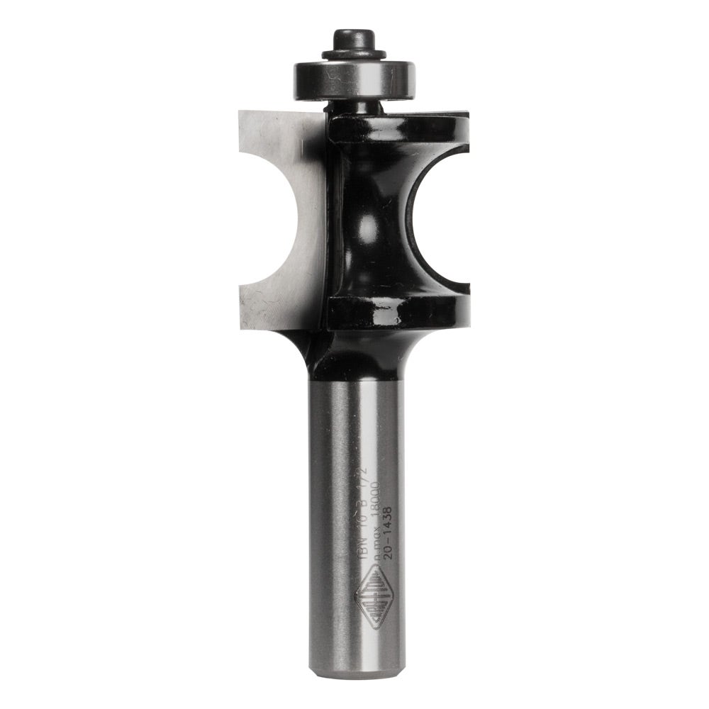 CARBITOOL Router Bit TCT Bullnose w.Bearing 16.7mm 1 2inch -Shank TBN 10 B 1 2