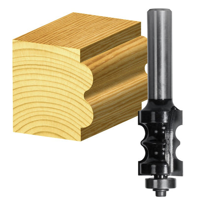 CARBITOOL Router Bit TCT Single Regency w.Bearing 3 4inch -Diameter 1 2inch -Shank TSR 33 B 1 2