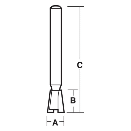 CARBITOOL Router Bit TCT Dovetail 13 16inch -Diameter 1 2inch -Shank TL 100 1 2