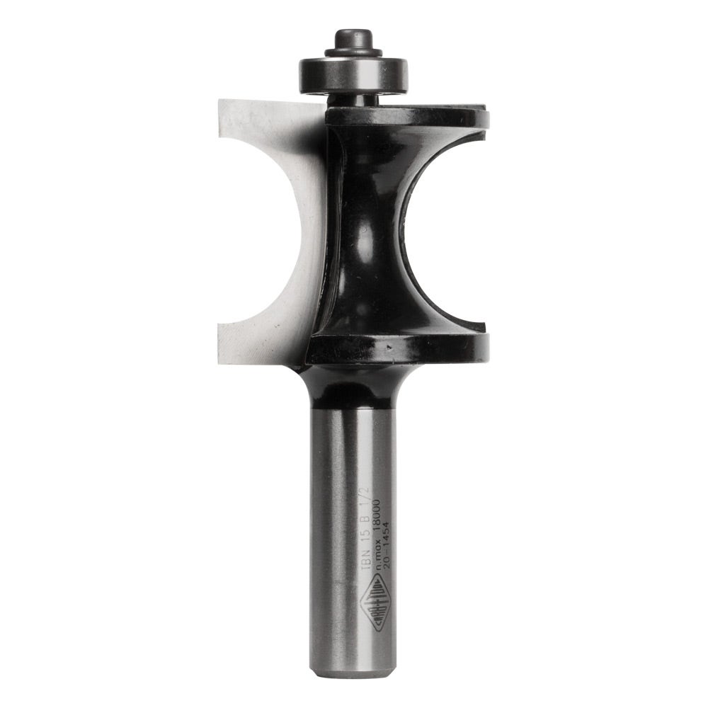 CARBITOOL Router Bit TCT Bullnose w.Bearing 26.2mm 1 2inch -Shank TBN 15 B 1 2