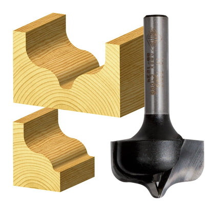 CARBITOOL Router Bit TCT Ogee Round Bottom 1 4inch -Radius 1 2inch -Shank TR 7509 1 2
