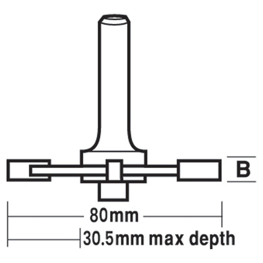 CARBITOOL Router Bit TCT Slot Cutter Assembly 2.5mm-Slot 1 4inch -Shank TA 700-2.5 M