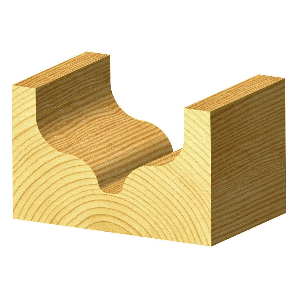 CARBITOOL Router Bit TCT Ogee Round Bottom 3 16inch -Radius 1 2inch -Shank TR 7506 1 2
