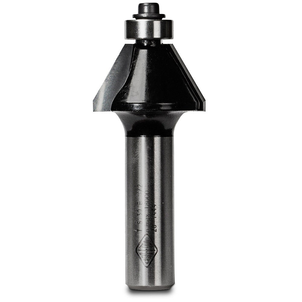 CARBITOOL Router Bit TCT 30-Degree Chamfer w.Bearing 1.1 8inch -Diameter 1 2inch -Shank T 8130 B 1 2