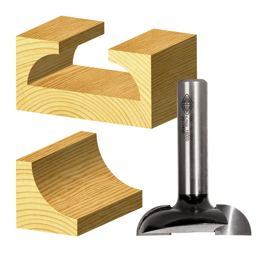 CARBITOOL Router Bit TCT Draw Pulls 1 2inch -Radius 1.3 4inch -Diameter 1 2inch -Shank TDC 16 1 2