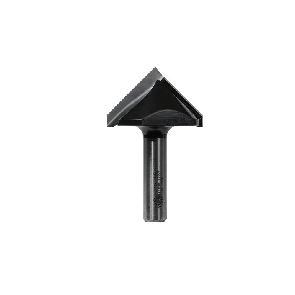 CARBITOOL Router Bit TCT 90-Degree V-Groove 2inch -Diameter 1 2inch -Shank T 1240 1 2
