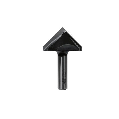 CARBITOOL Router Bit TCT 90-Degree V-Groove 2inch -Diameter 1 2inch -Shank T 1240 1 2