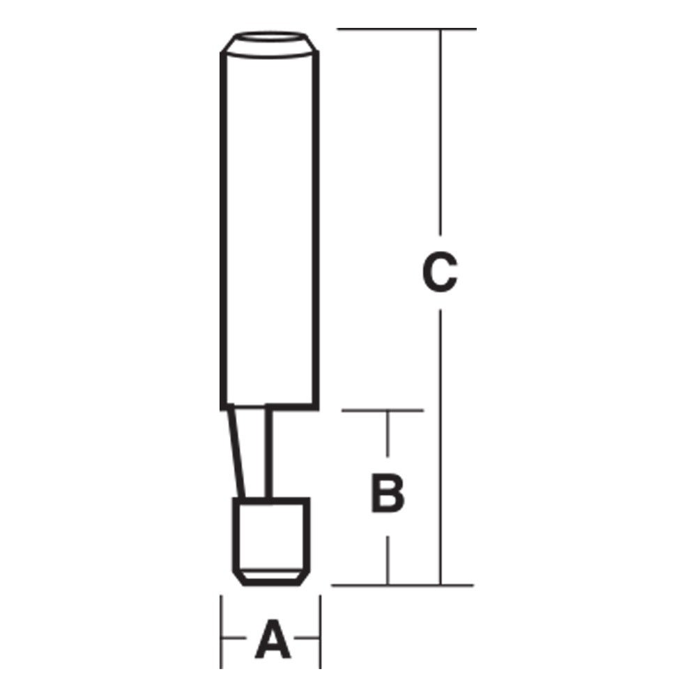 CARBITOOL Router Bit Solid Carbide 7-Degree Bevel Trimming 1 4inch -Shank T 403 - 501