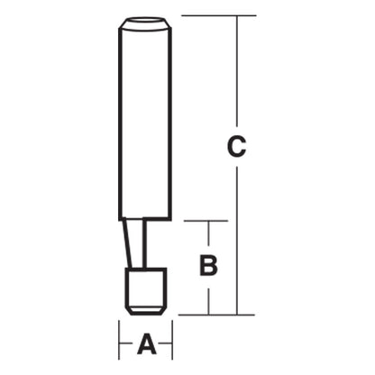 CARBITOOL Router Bit Solid Carbide 7-Degree Bevel Trimming 1 4inch -Shank T 403 - 501