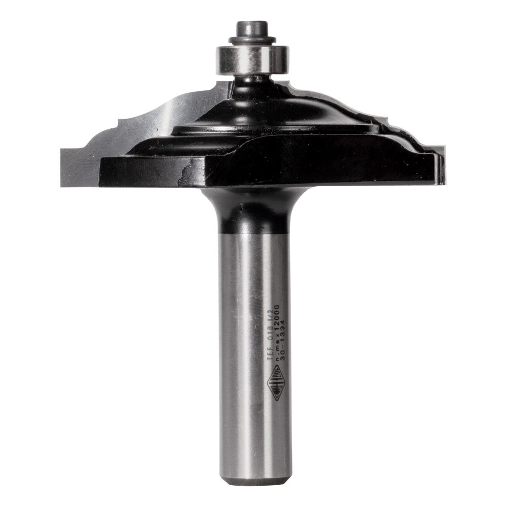 CARBITOOL Router Bit TCT Edge and Draw Face w.Bearing 66mm-Diameter 1 2inch -Shank TEF 01 B 1 2