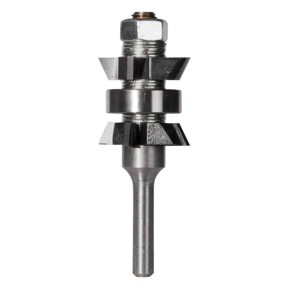 CARBITOOL Router Bit TCT 25-Degree Double Bevel Assembly 1.1 8inch -Diameter 1 4inch -Shank TDA 194.25 B