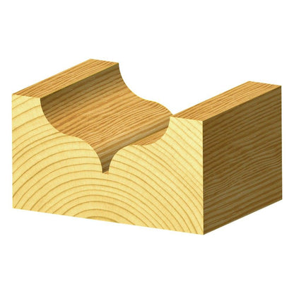 CARBITOOL Router Bit TCT Fine Point Ogee 1 4inch -Radius 1 2inch -Shank TF 7509 1 2