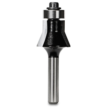 CARBITOOL Router Bit TCT Combination Flush and 22-Degree Bevel Trim w.Bearing 3 4inch -Diameter 1 4inch -Shank T 9122 B