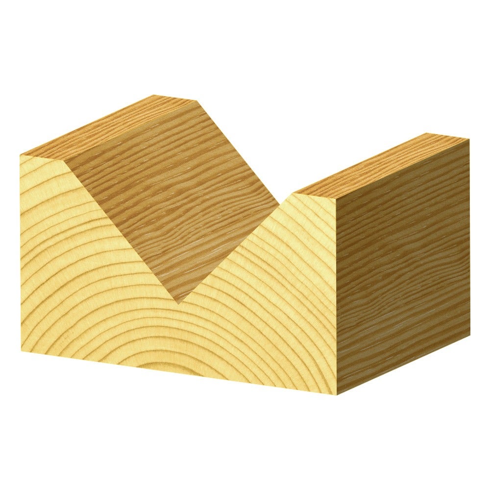 CARBITOOL Router Bit TCT 90-Degree V-Groove 2inch -Diameter 1 2inch -Shank T 1240 1 2