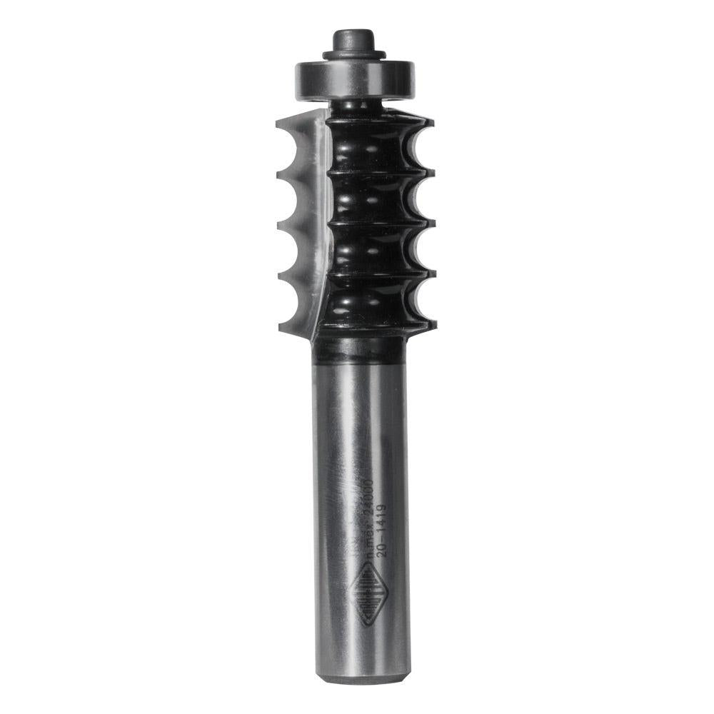 CARBITOOL Router Bit TCT Multiple Reed w.Bearing 5.5mm Bead 1 2inch -Shank TRM 3 B 1 2