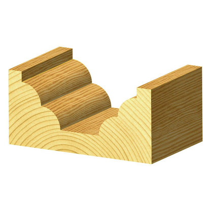 CARBITOOL Router Bit TCT Double Beading 1 8inch -Radius 1 2inch -Flat 1 2inch -Shank TBD 4 1 2