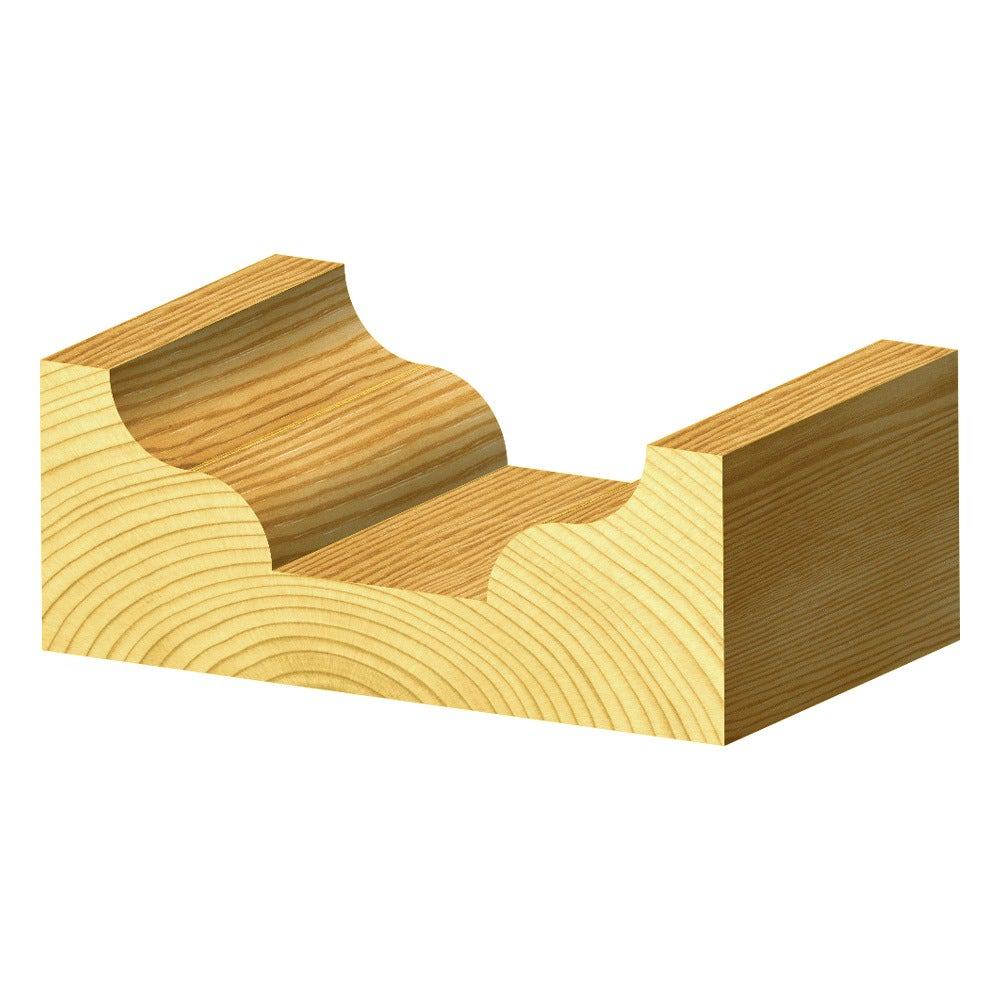 CARBITOOL Router Bit TCT Ogee Wide Flat Bottom 1 4inch -Radius 1 2inch Flat 1 4inch -Shank TW 7509