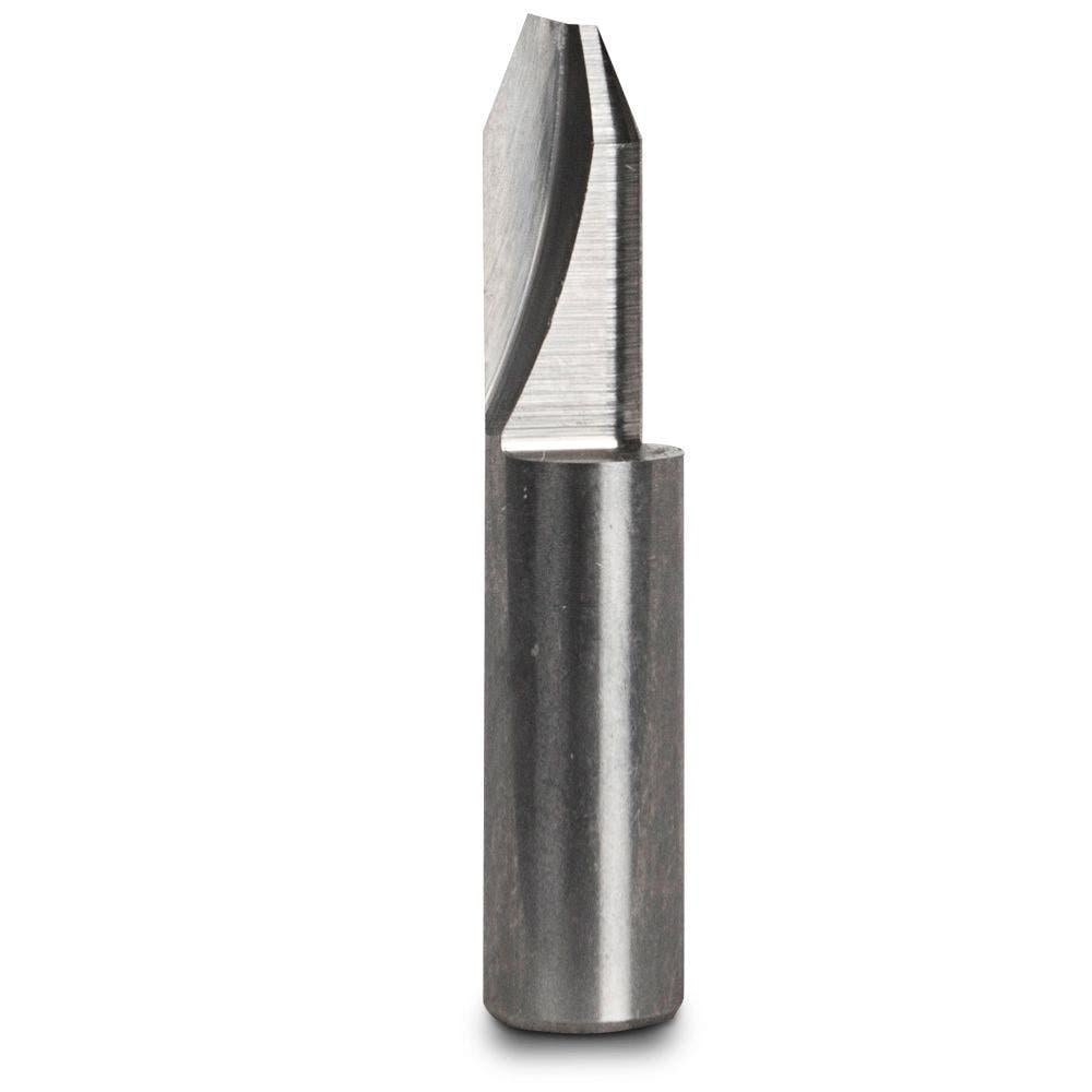 CARBITOOL Router Bit Solid Carbide Flush and 22-Degree Bevel Trim 1 4inch -Shank TBDX 22