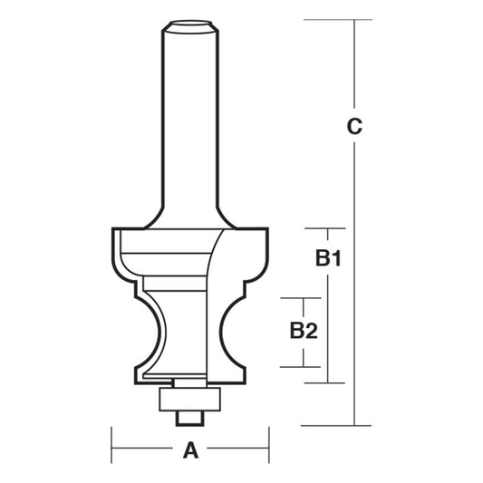 CARBITOOL Router Bit TCT Palace Patterns 1.1 4inch -Diameter 1 2inch -Shank TEB 10 B 1 2