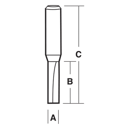 CARBITOOL Router Bit TCT Straight Router 18.5mm-Diameter 1 2inch -Shank T 1418.5 M