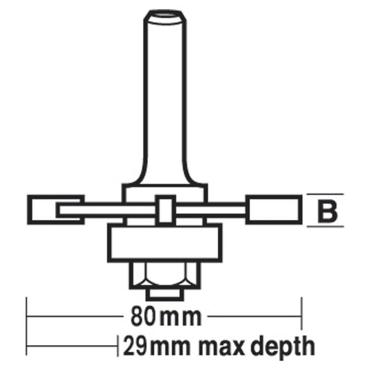 CARBITOOL Router Bit TCT Slot Cutter Assembly w.Bearing 1.6mm-Slot 1 4inch -Shank TA 700-1.6 MB