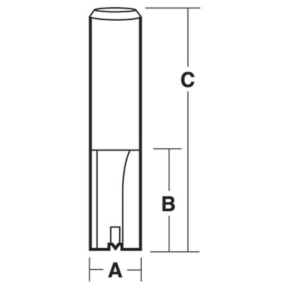 CARBITOOL Router Bit TCT Straight Router End Cutting 13mm-Diameter 1 2inch -Shank T 1413 M E C