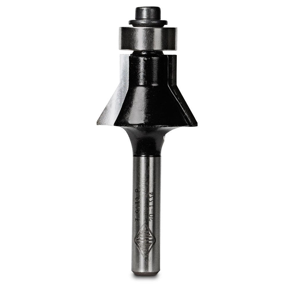 CARBITOOL Router Bit TCT Combination Flush and 30-Degree Bevel Trim 7 8inch -Diameter 1 4inch -Shank T 9130 B