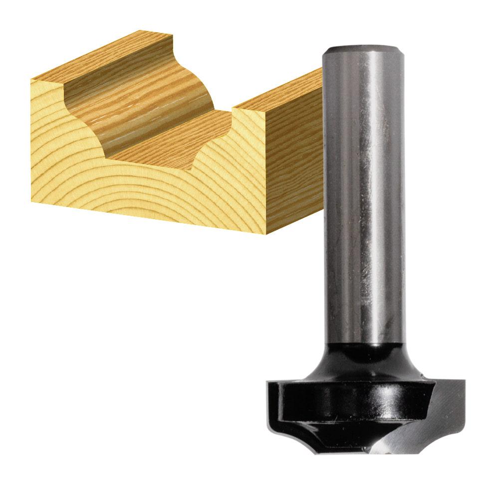 CARBITOOL Router Bit TCT Elliptical Beading 31.8mm-Diameter 1 2inch -Shank TE 812 1 2