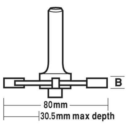 CARBITOOL Router Bit TCT Slot Cutter Assembly 6.4mm 1 4inch -Shank TA 700-6.4 MB