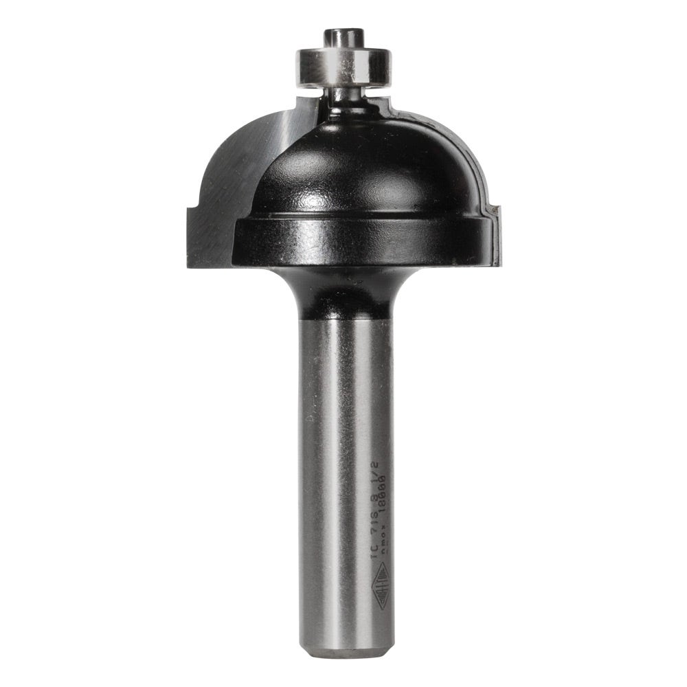 CARBITOOL Router Bit TCT Classical Cove w.Bearing 1 2inch -Radius 1 2inch -Shank TC 716 B 1 2