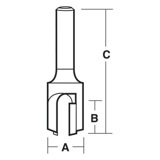 CARBITOOL Router Bit TCT Hinge Mortise 3 4inch -Diameter 1 2inch -Shank T 1624 1 2