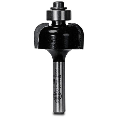 CARBITOOL Router Bit TCT Cove Bit w.Bearing 1 4inch -Radius 1 4inch -Shank T 708 B