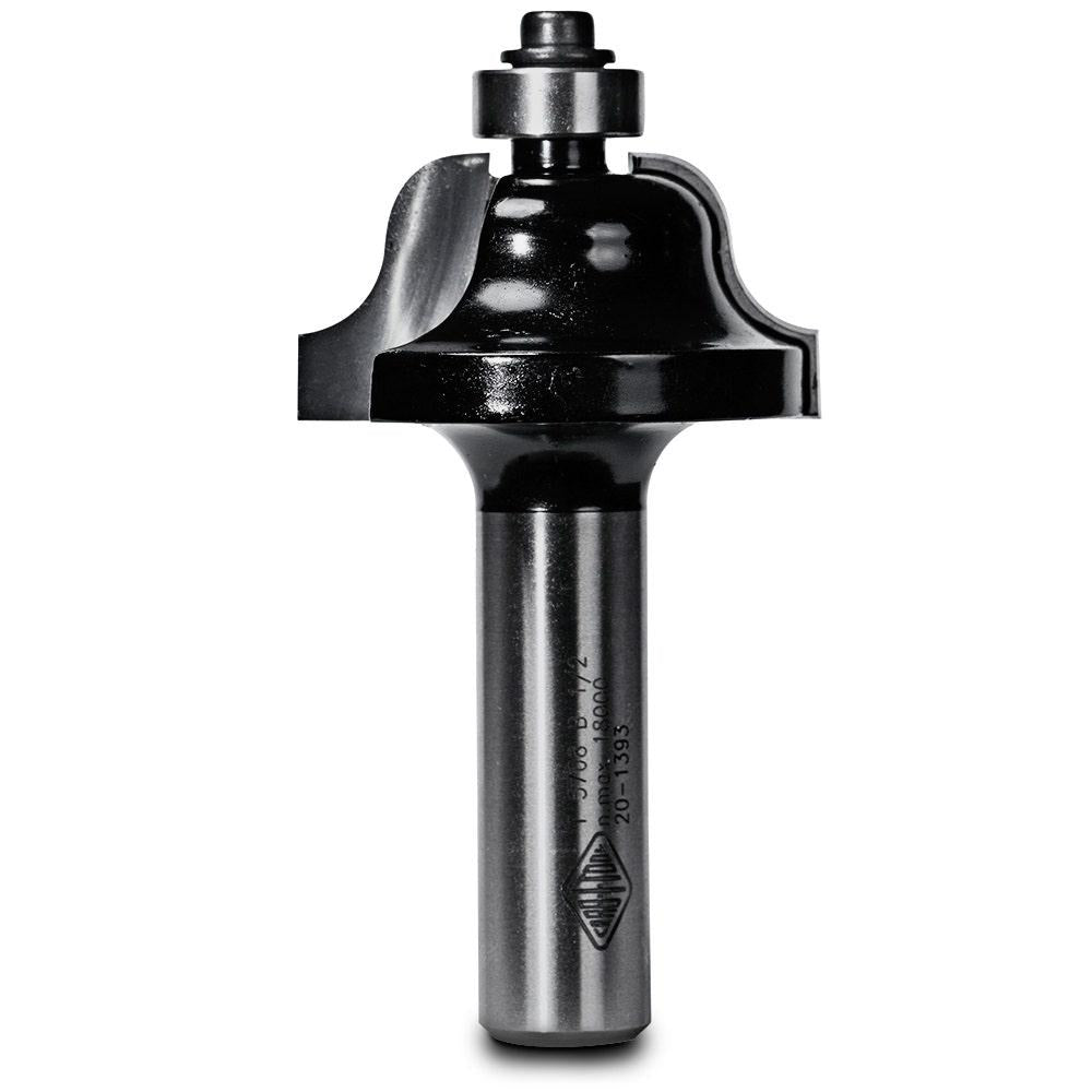 CARBITOOL Router Bit TCT Roman Ogee w.Bearing 1 4inch -Radius 1 2inch -Shank T 5708 B 1 2