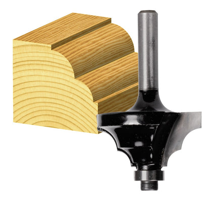 CARBITOOL Router Bit TCT Double Beading 3 16inch and 1 4inch Radius 1 2inch -Shank TB 606 B 1 2