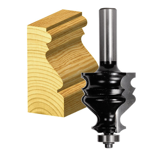 CARBITOOL Router Bit TCT Face Moulding 1.1 2inch -Diameter 1 2inch -Shank TFM 36 B 1 2