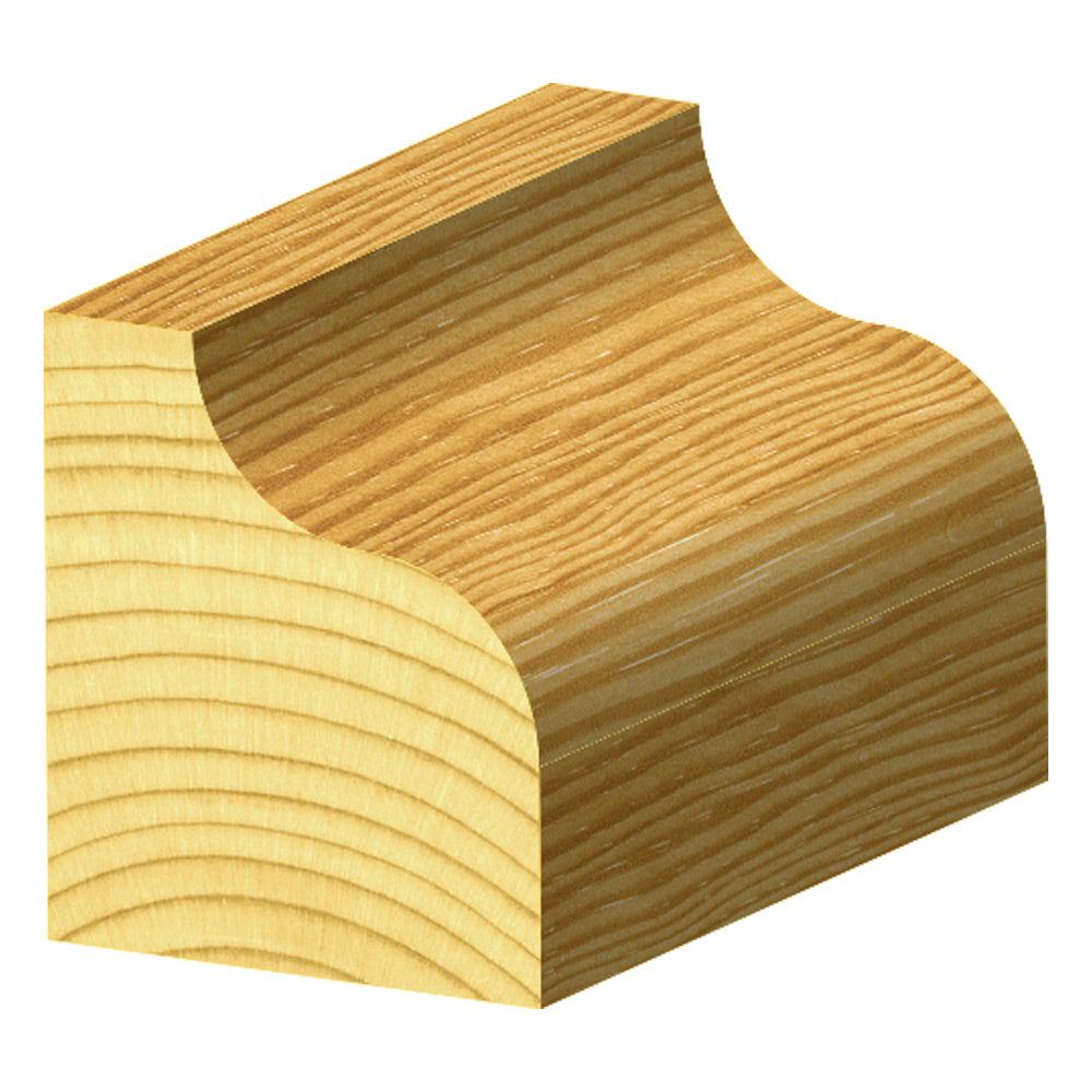 CARBITOOL Router Bit TCT Ogee Wide Flat Bottom 3 16inch -Radius 1 2inch -Flat 1 4inch -Shank TW 7506