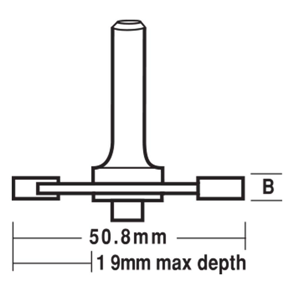 CARBITOOL Router Bit TCT Slot Cutter Assembly 6.4mm-Slot 1 4inch -Shank TA 500-6.4M