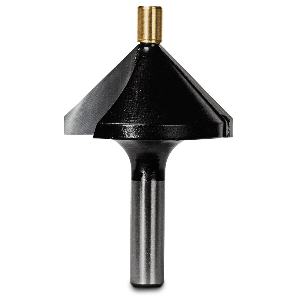 CARBITOOL Router Bit TCT 45-Degree Chamfer 1.3 16inch -Diameter 1 4inch -Shank T 916