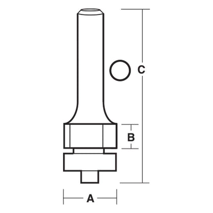 CARBITOOL Router Bit TCT Flush Trim 1 2inch -Diameter 1 4inch -Shank T 192.00 B
