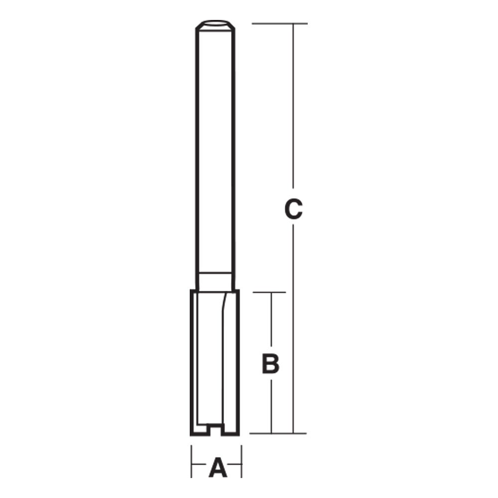 CARBITOOL Router Bit TCT Straight 5 16inch -Diameter 1 4inch -Shank TL 140