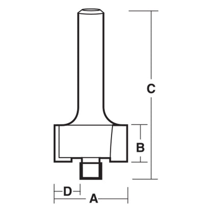 CARBITOOL Router Bit TCT Rebating 3 8inch -Rebate 1 4inch -Shank T 1712