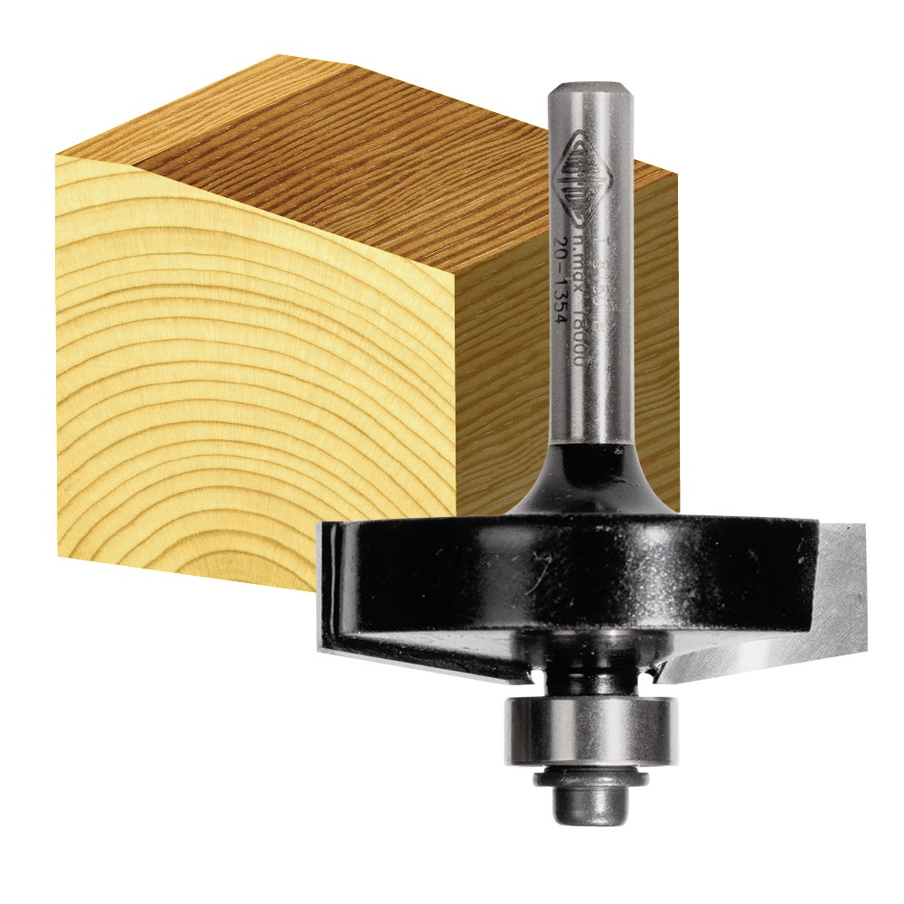 CARBITOOL Router Bit TCT 80-Degree Chamfer 40mm-Diameter 1 4inch -Shank T 8180 B