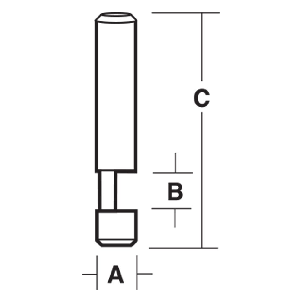 CARBITOOL Router Bit Solid Carbide Flush Trim 1 4inch -Diameter 1 4inch -Shank T 303 - 500