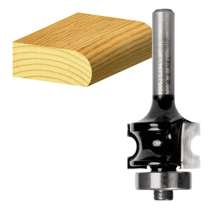 CARBITOOL Router Bit TCT Bullnose w.Bearing 5.5mm 1 4inch -Shank TBN 3 B