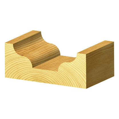 CARBITOOL Router Bit TCT Ogee Wide Flat Bottom 3 16inch -Radius 1 2inch -Flat 1 4inch -Shank TW 7506