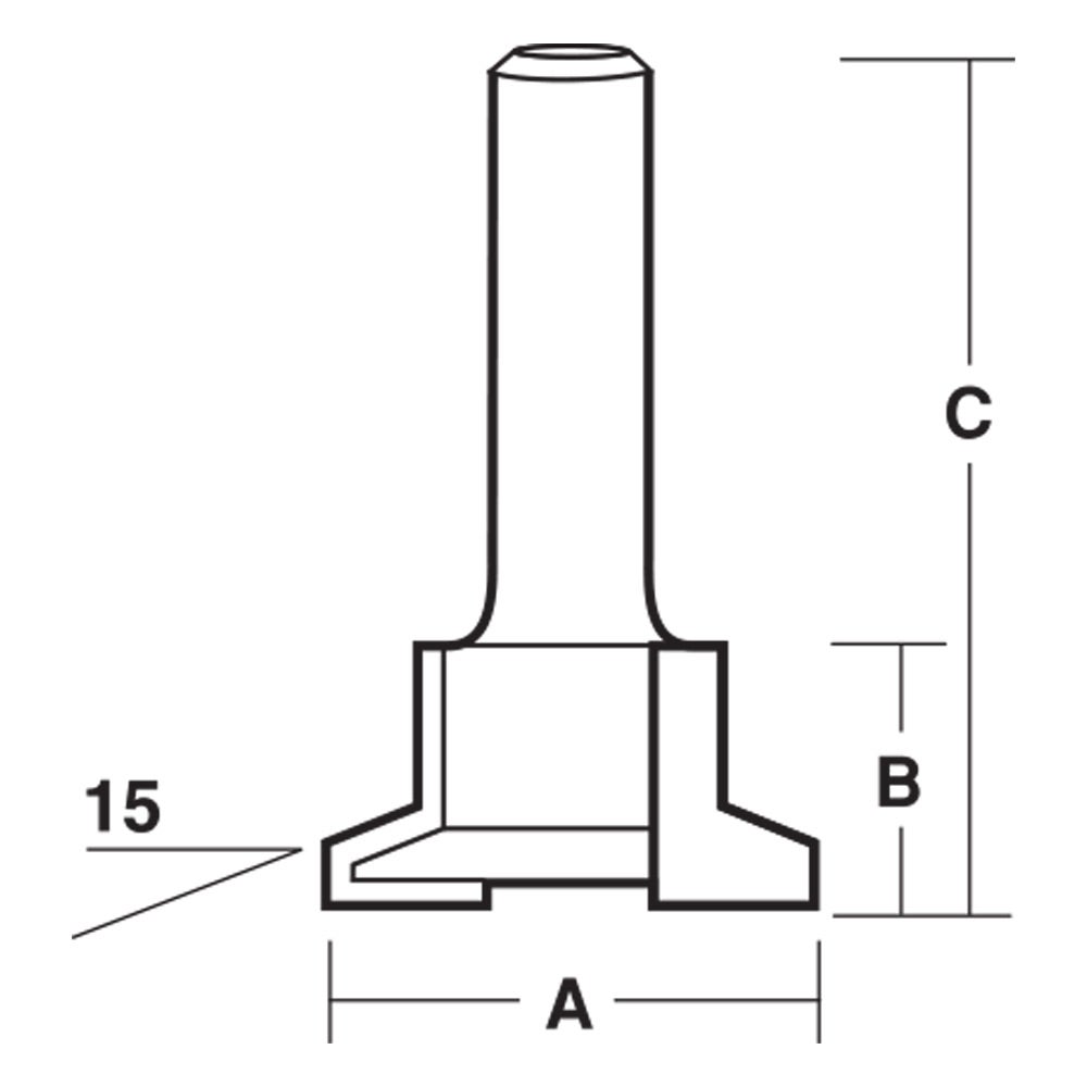 CARBITOOL Router Bit TCT Drawer Joint 1.3 8inch -Diameter 1 2inch -Shank TGD 35 1 2