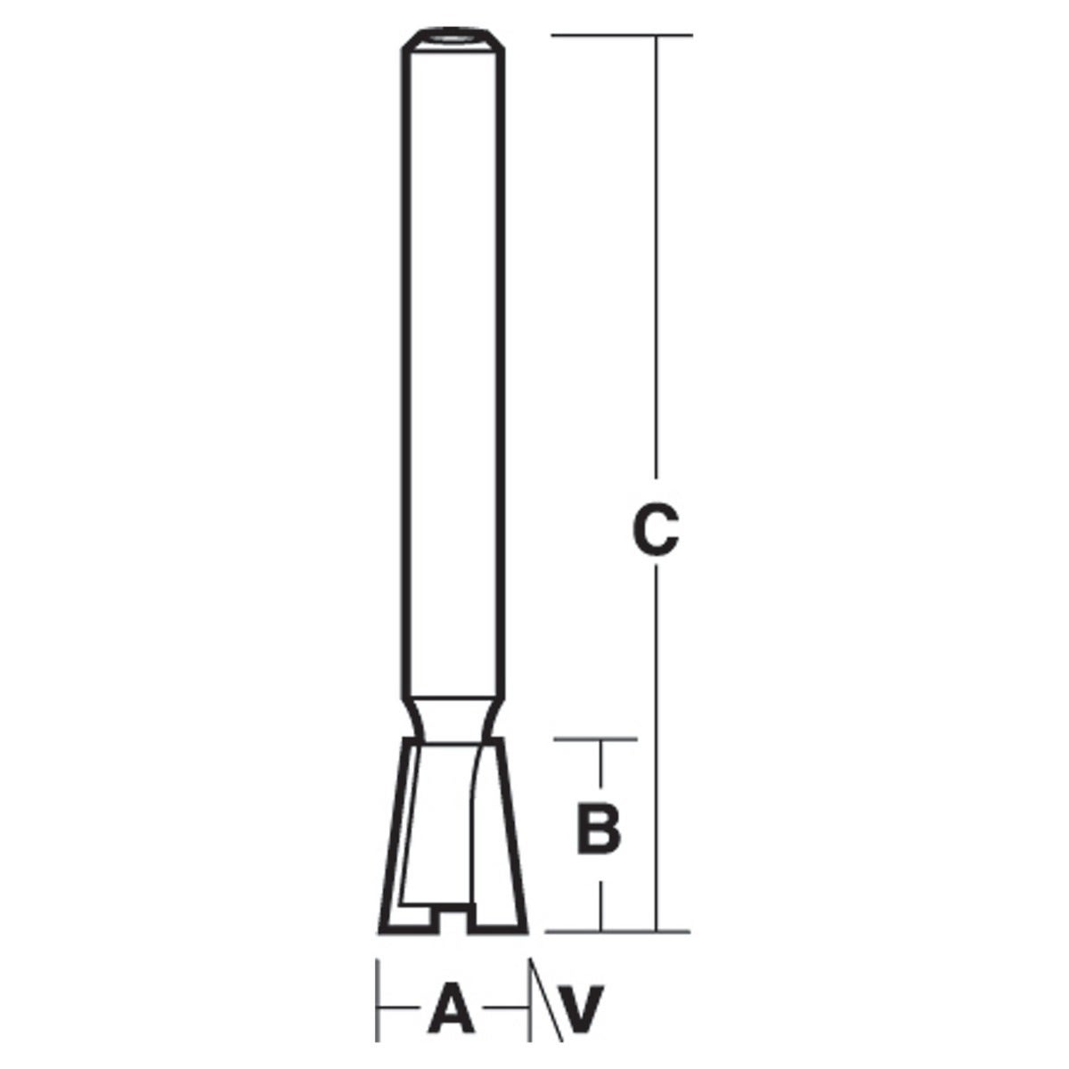 CARBITOOL Router Bit TCT Dovetail 11 16inch -Diameter 1 2inch -Shank TL 90 1 2