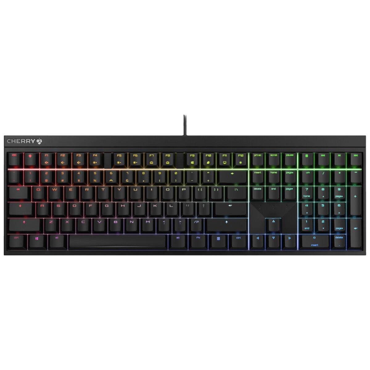 CHERRY MX 2.0S RGB Gaming Keyboard Black MX Blue Switch G80-3821LSAEU-2