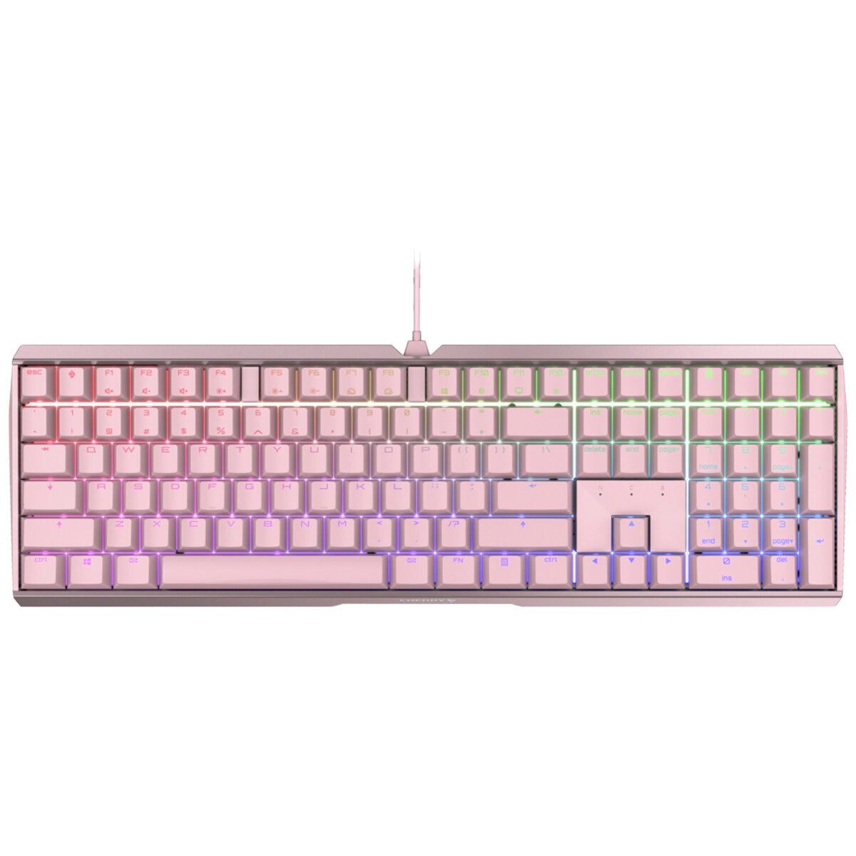 CHERRY MX 3.0S RGB Gaming Keyboard (Pink) MX Red Switch G80-3874HYAEU-9